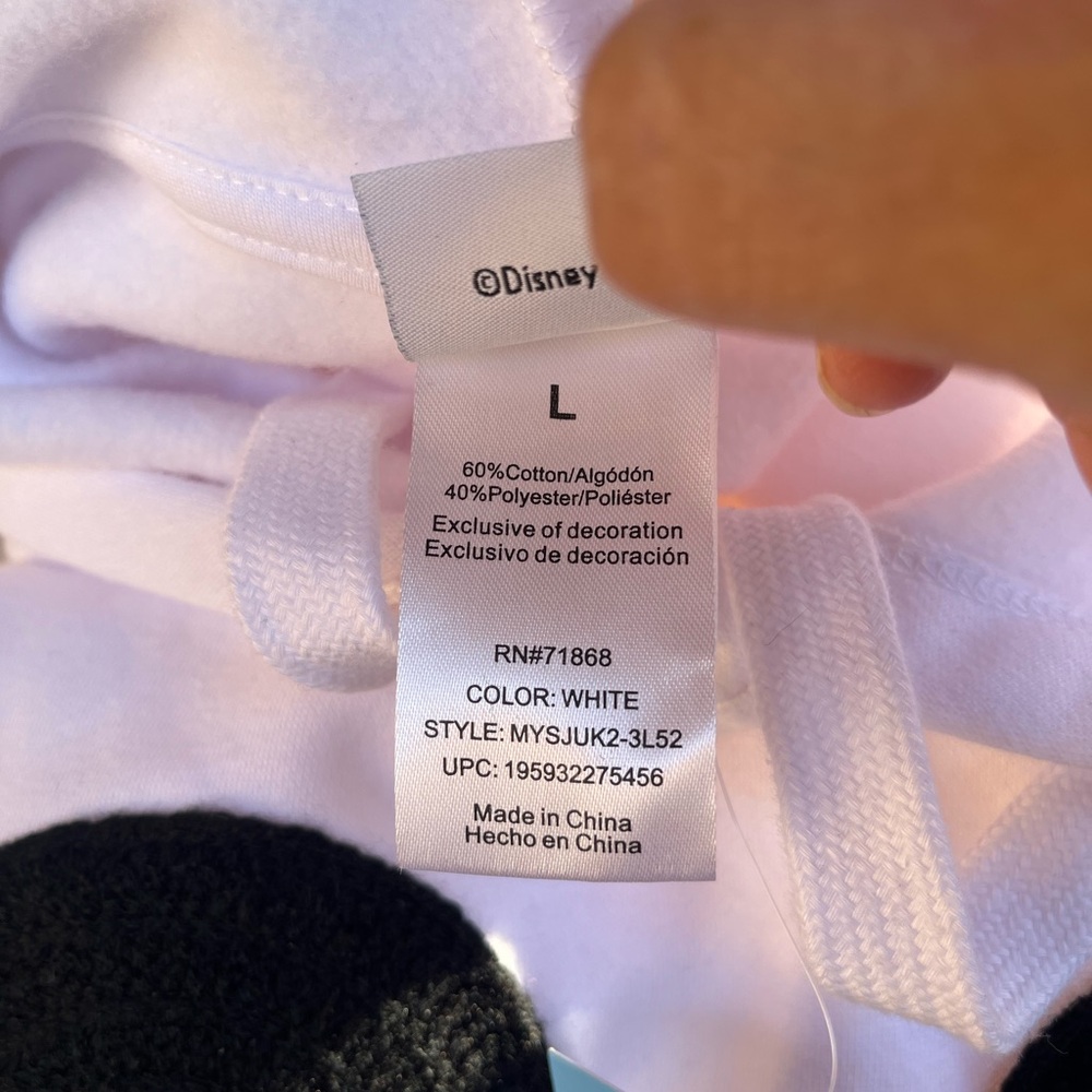 White Hoodie with Mickey Mouse Design - Picture 7 of 8